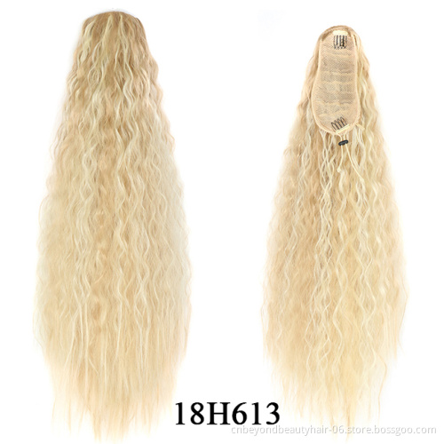 Factory Wholesale cheap drawstring Ponytail Synthetic Kinky Straight Ponytail Hair Extensions Pony tail